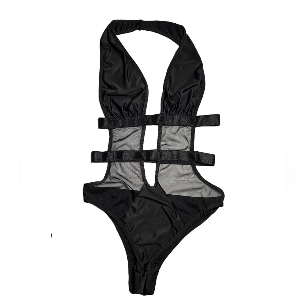 Mesh halter bodysuit size sm/med